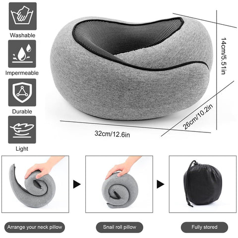 WEERSHUN Travel Pillow demonstrates full surround neck protection