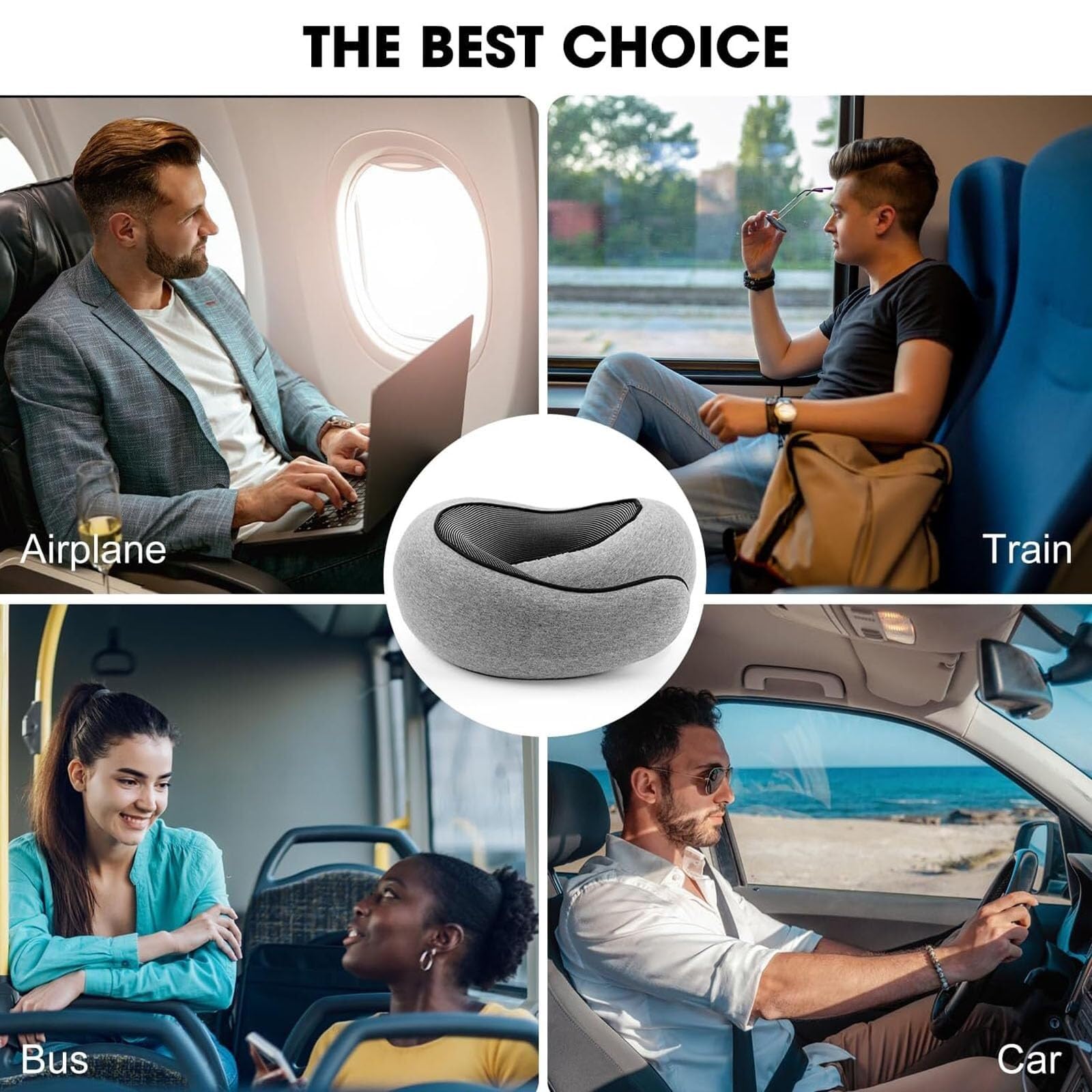 WEERSHUN Travel Pillow with adjustable tightness for a personalized fit