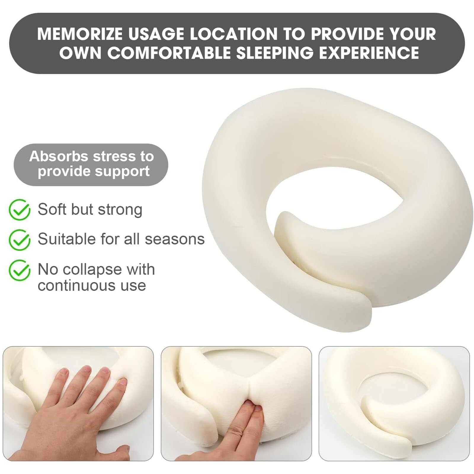 WEERSHUN Travel Pillow removable cover for easy cleaning