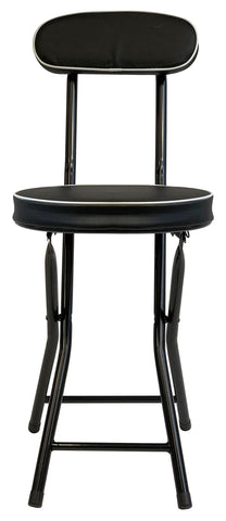 Wee's Beyond Cushioned Folding Stool travels easily for events or gigs.