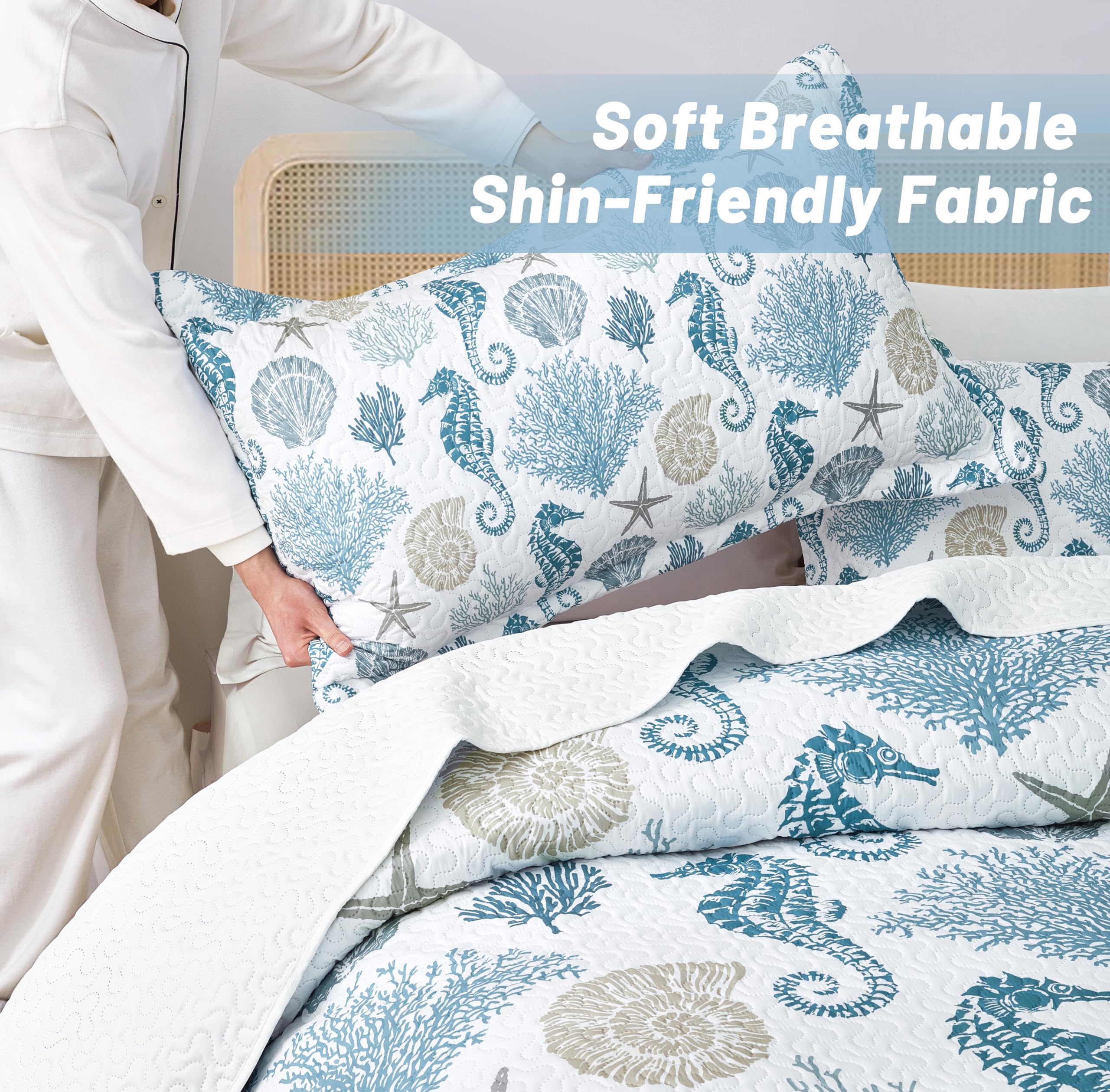 Weesire lightweight coverlet ideal for all-season layering on a queen bed.