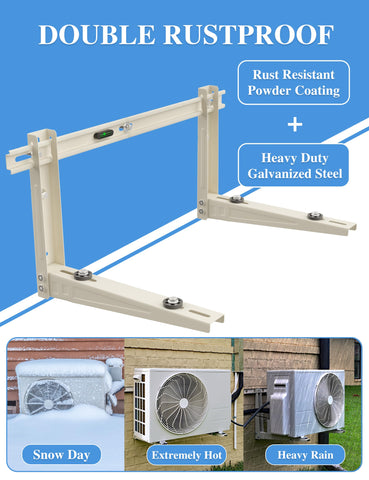 WEETALL 400 lb capacity bracket supports sturdy 7000-12000 BTU units