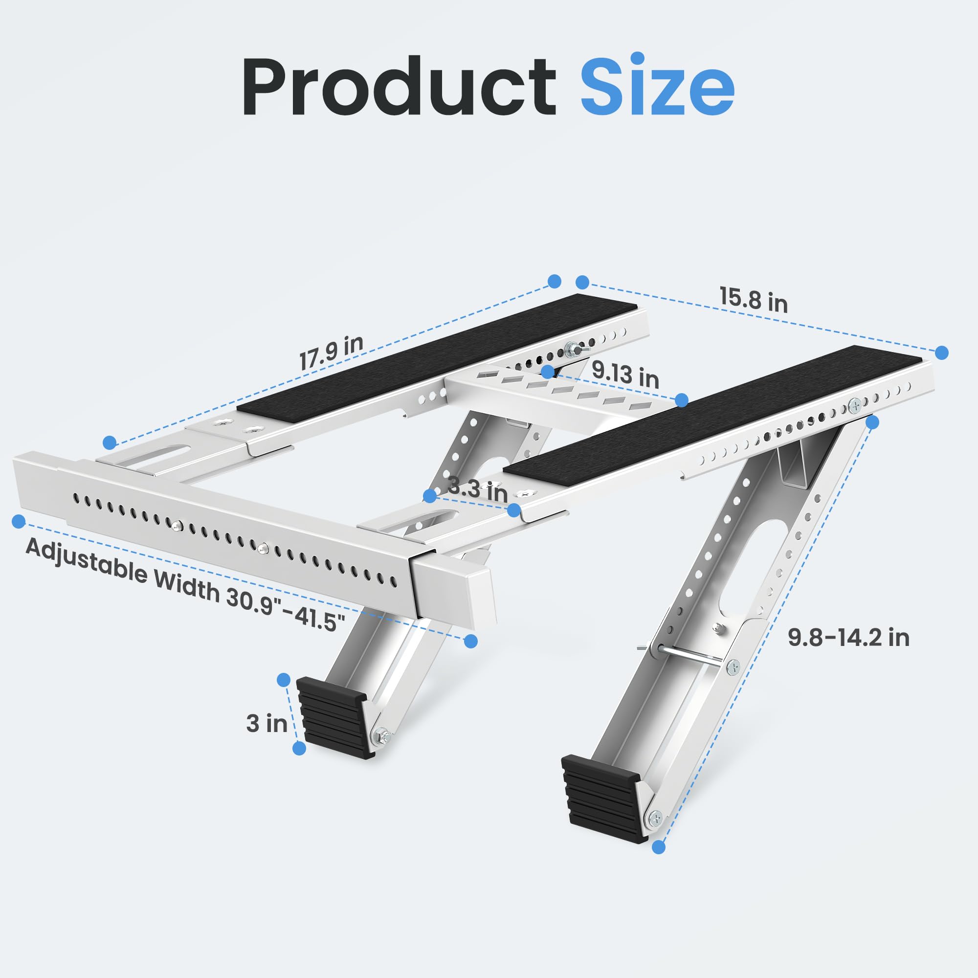 WEETALL bracket with adjustable width adapts from 31.5 to 41.7 inches for different window openings