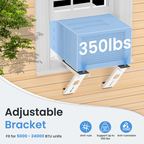 WEETALL heavy duty 350 lbs capacity for most 5 000 to 24 000 BTU units
