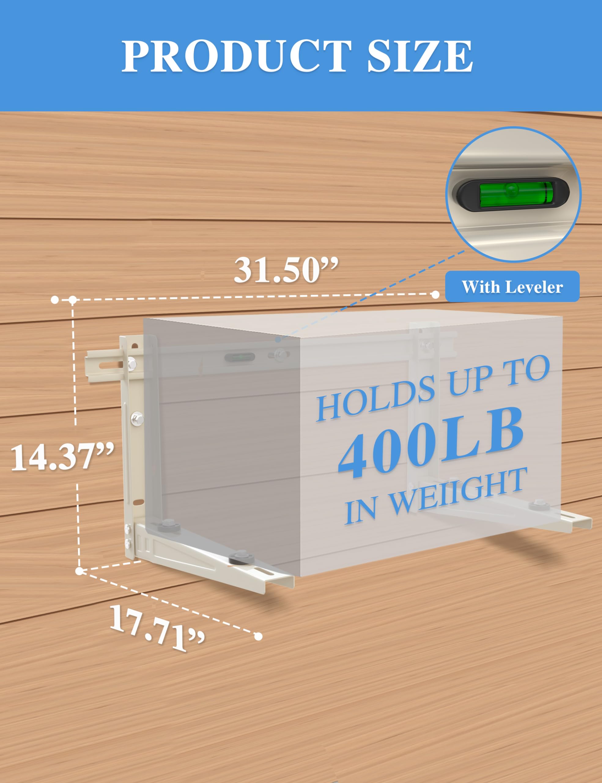 WEETALL wall bracket with built-in level for precise installation