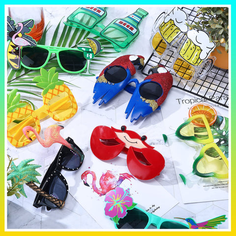 Weewooday Hawaiian party sunglasses add personality to luaus, graduations, and summer celebrations