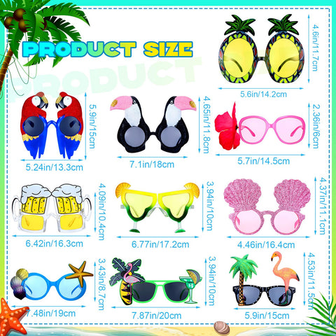 Weewooday photo props sunglasses for adults, ideal for themed beach party snapshots