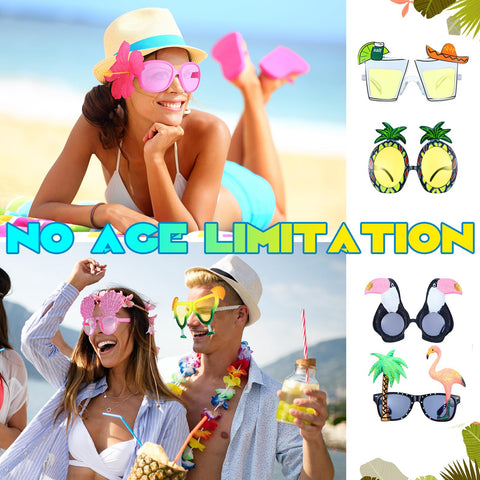 Weewooday tropical design sunglasses add vibrant vibe to beach party moments