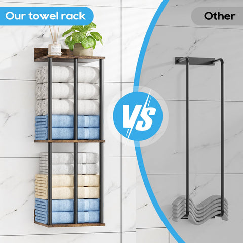 WeGXY towel rack ready to store towels and accessories in a large bathroom