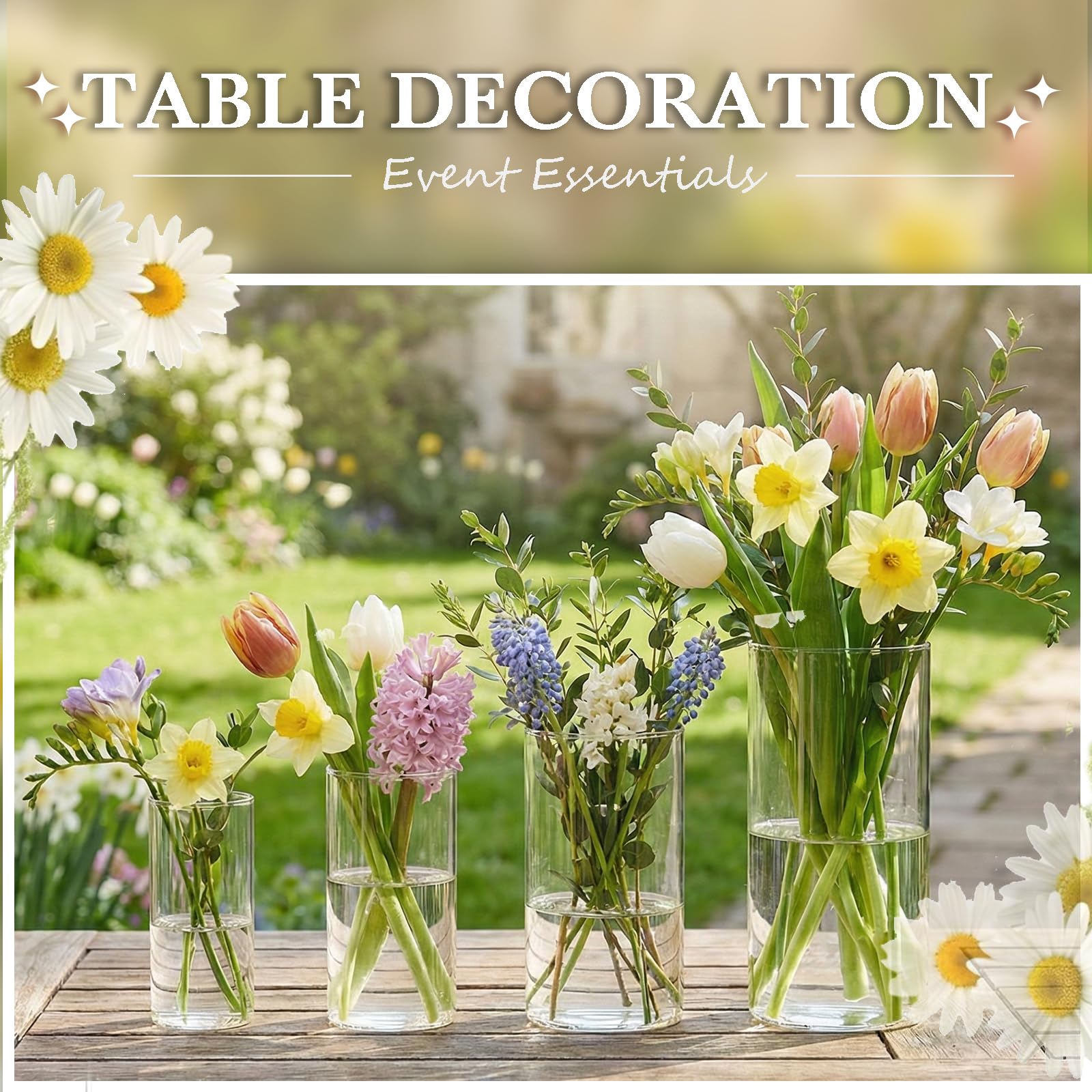 Wehomai hurricane candle holder vases create warm ambience on tables
