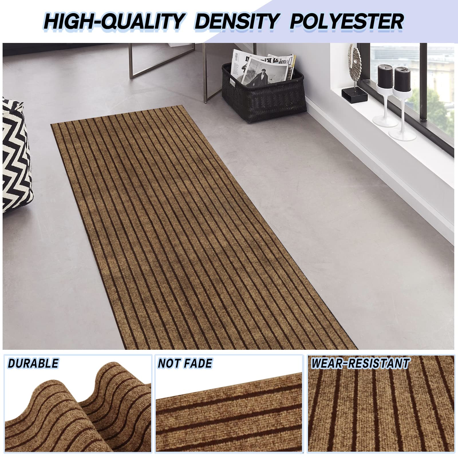 Weidear non-slip entryway rug keeps footing secure while guiding traffic.
