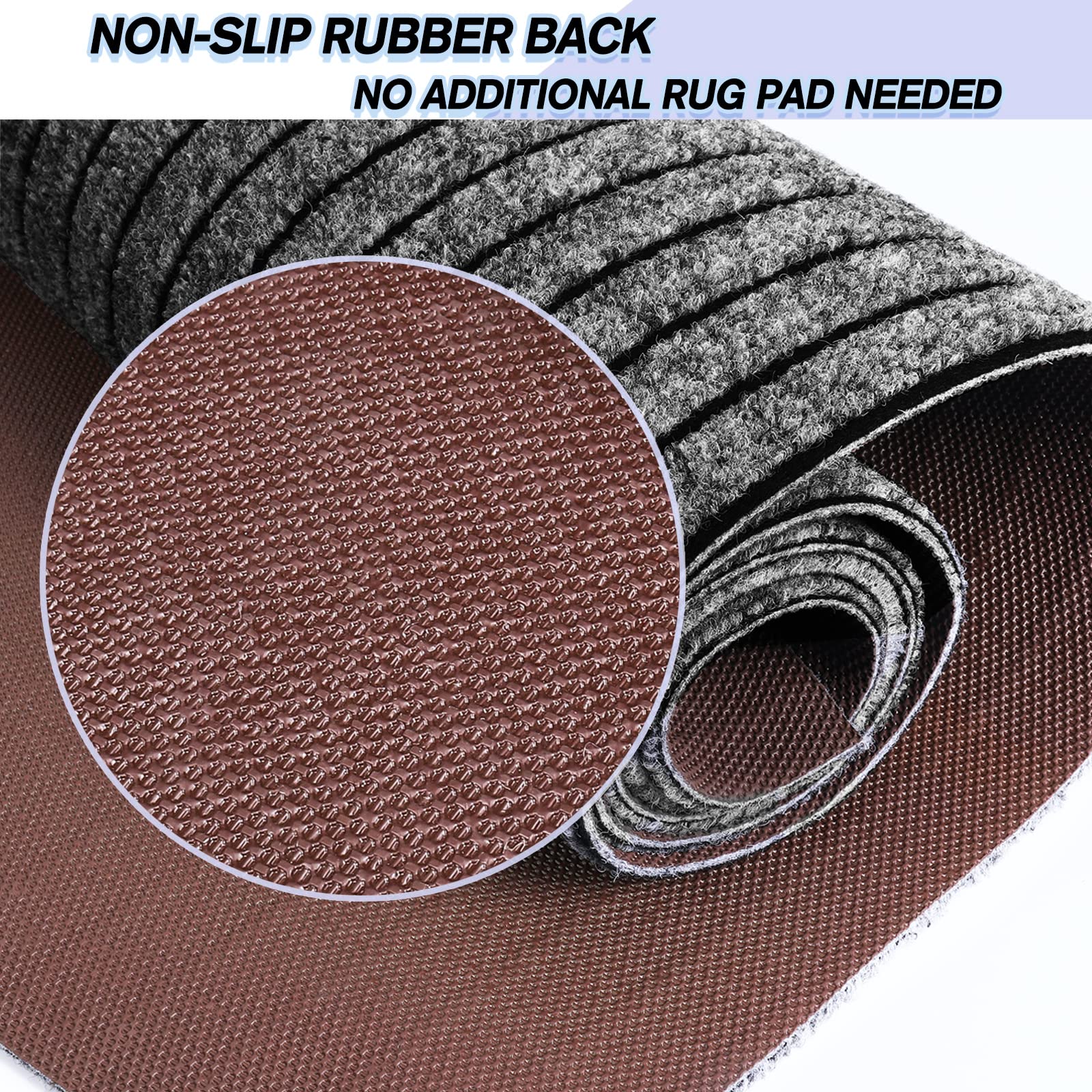 Weidear waterproof easy-clean rug handles spills in busy hallways and stairs.