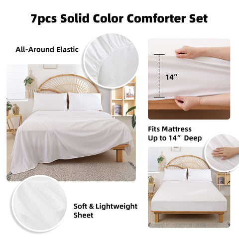 Weigelia white fitted sheet ensures a secure fit on queen mattresses.