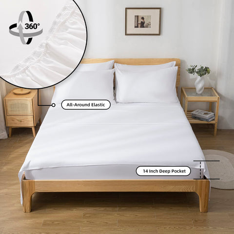 Weigelia white flat sheet complements the set for smooth night routine.