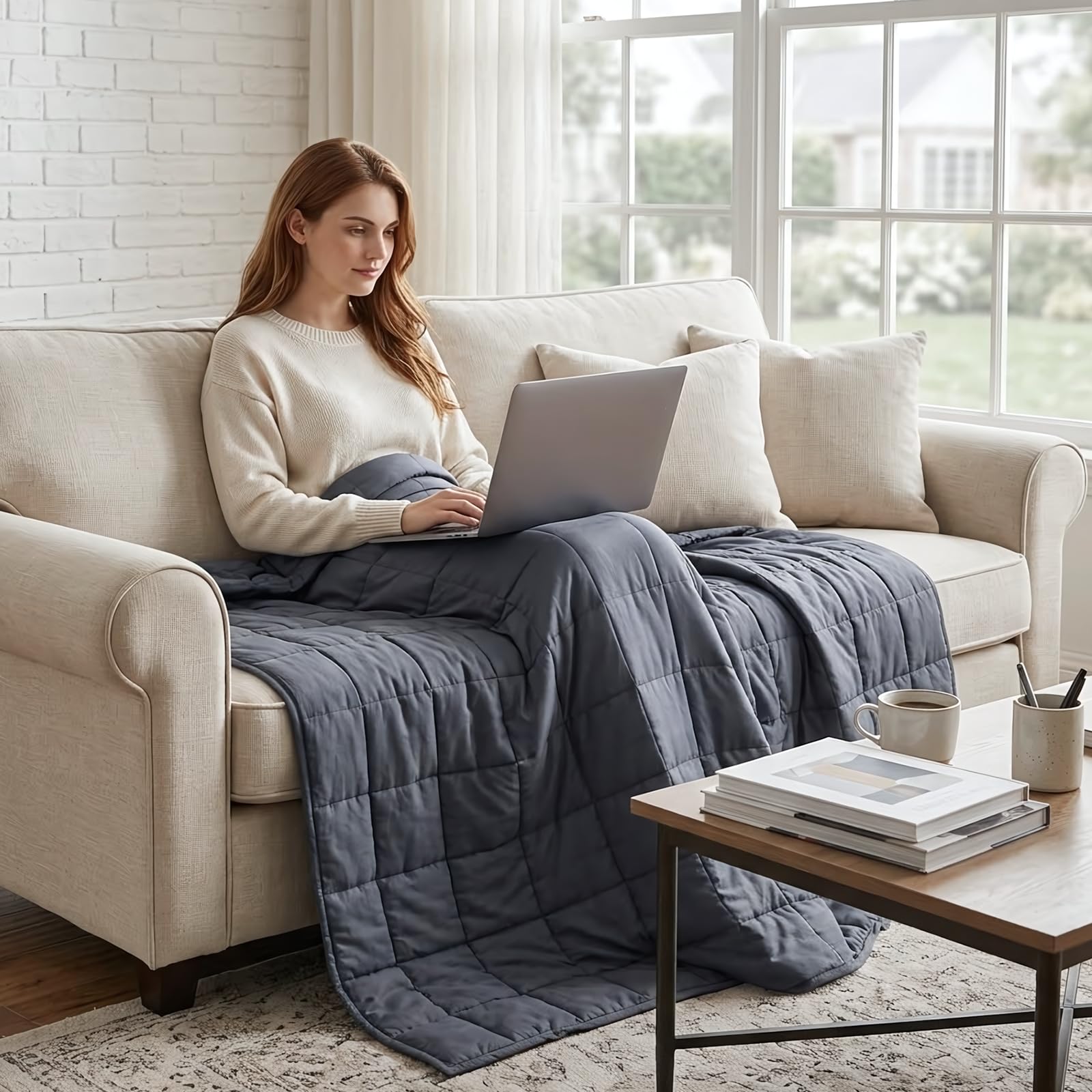 Weighted Idea blanket beads-close-up shows durable, leak-free construction