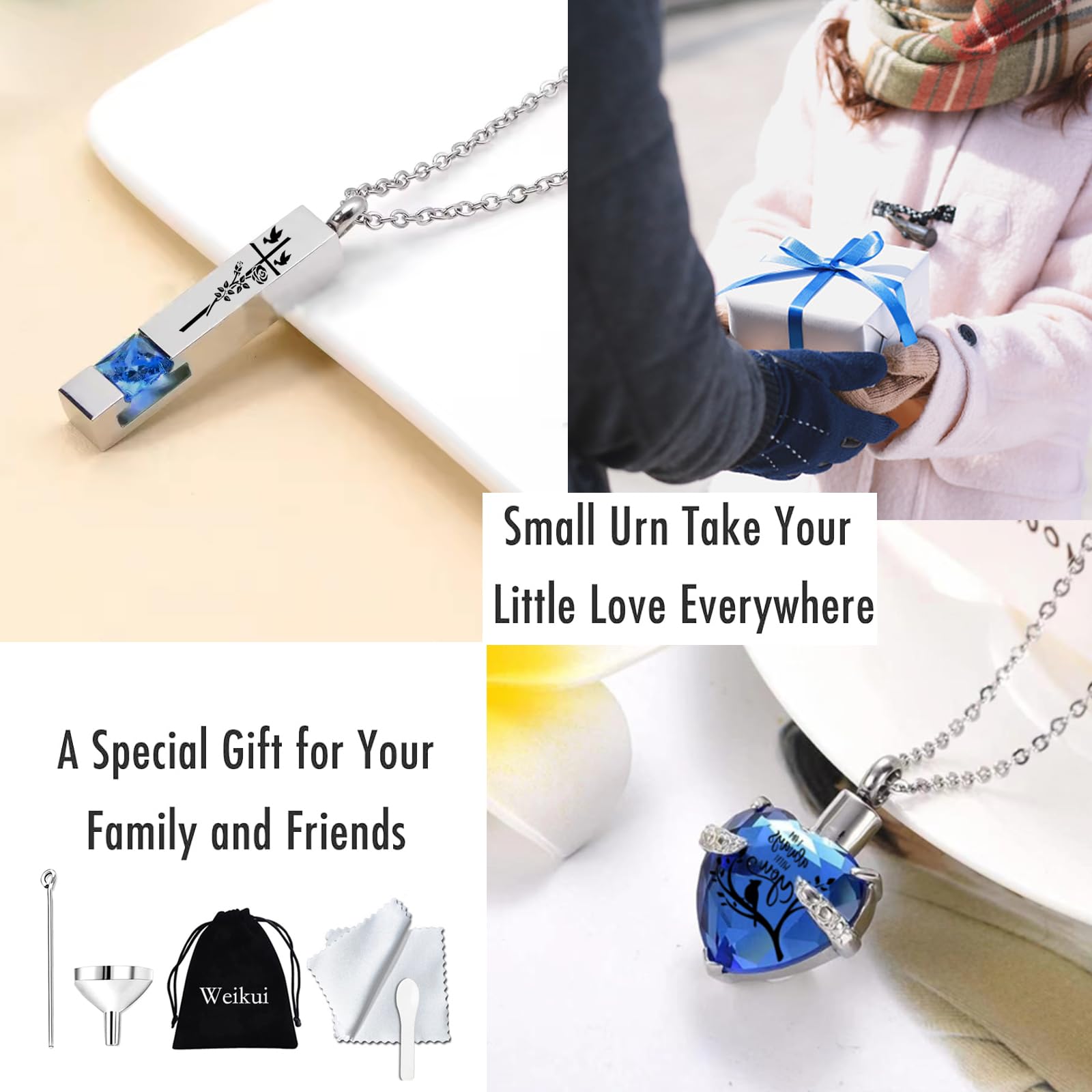 Weikui ash-sharing pendant display for respectful memorials.