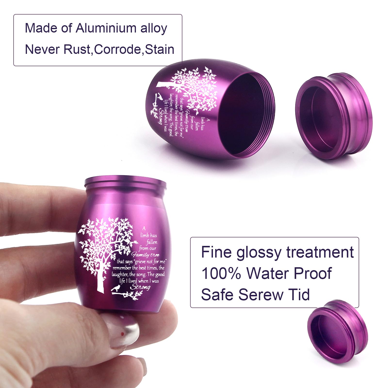 Weikui customizable back engraving option on urns for personalization.