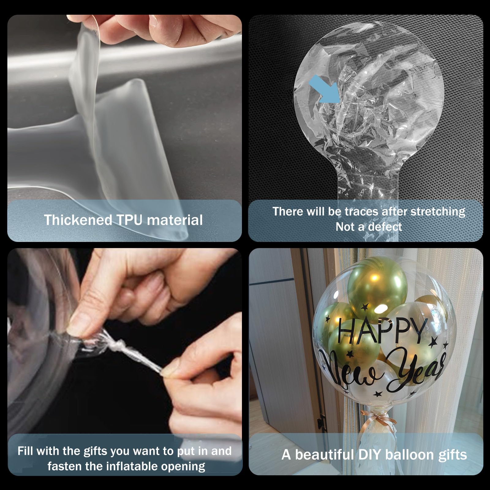 WEIYOONS wide-mouth balloon design enables quick inflation with a pump.