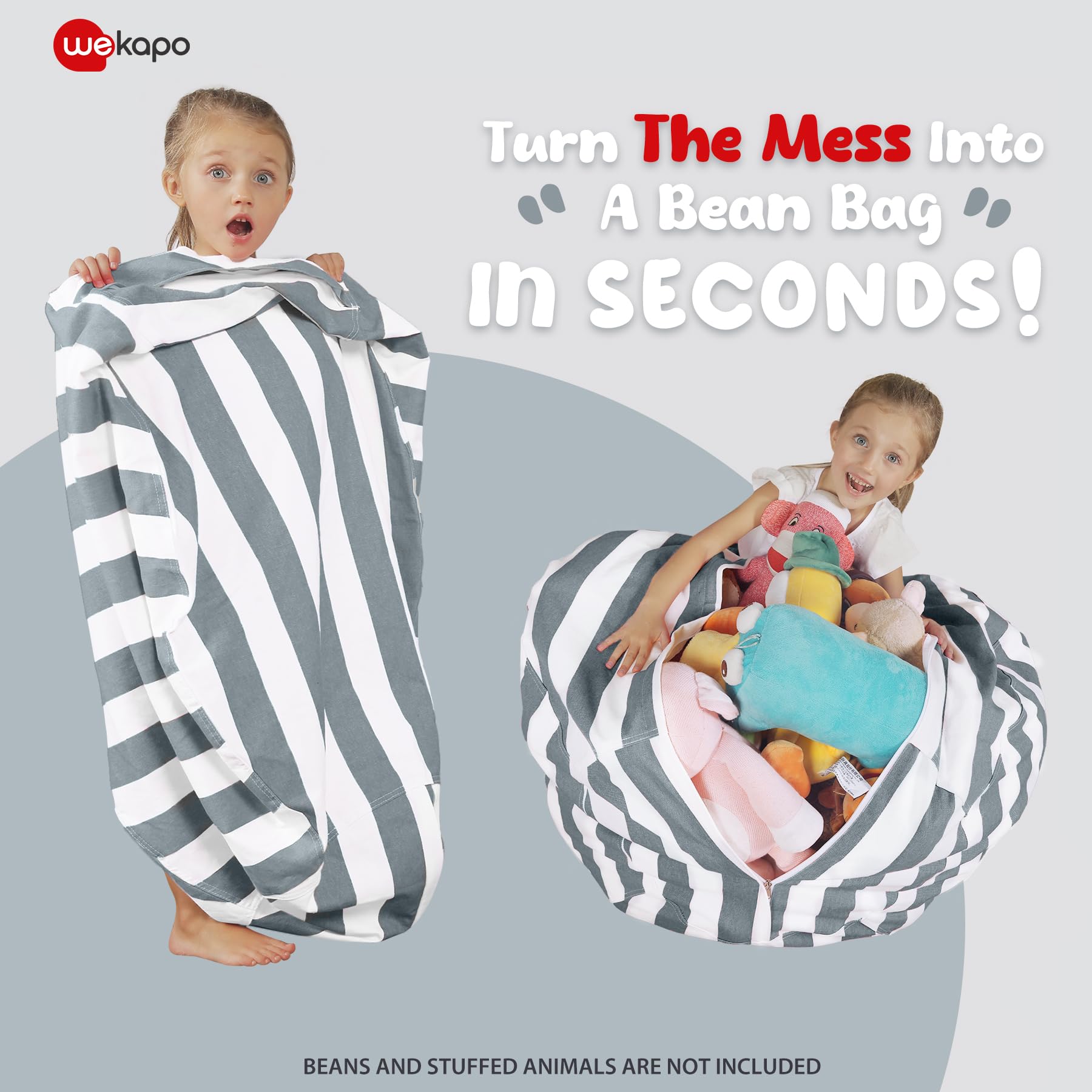 WEKAPO top handle enables easy moving of the bean bag chair.