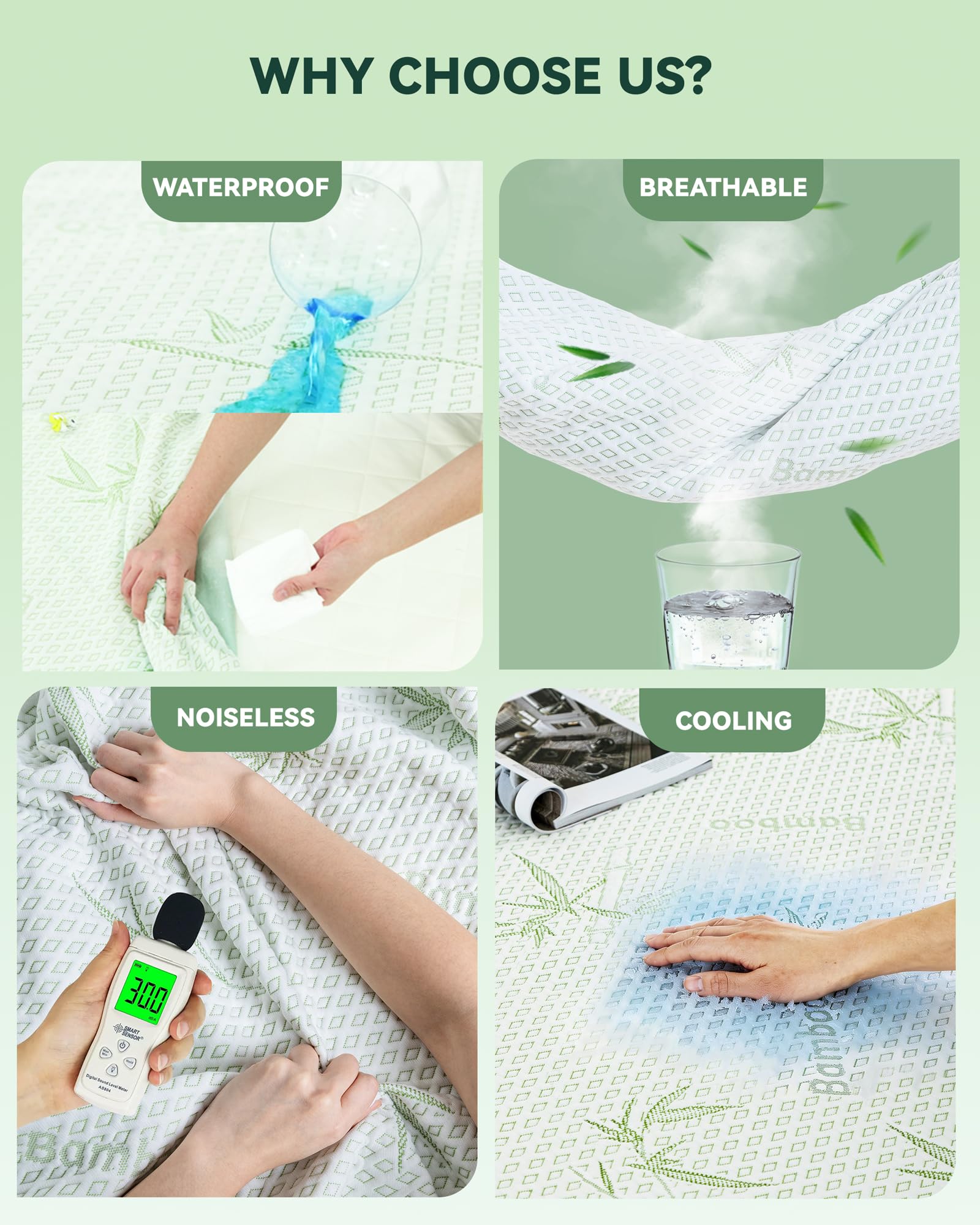 Welfibr skin-friendly breathable fabric helps create a cleaner sleep environment