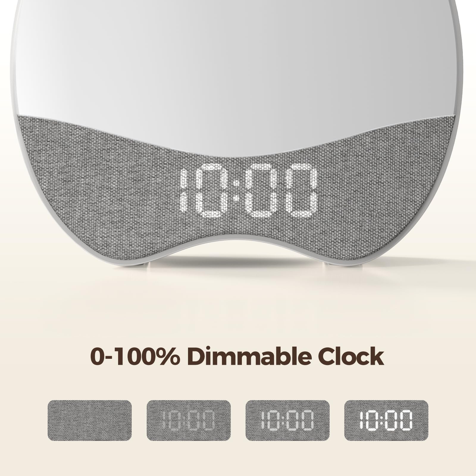 Welgo Ok to Wake child-friendly rounded clock design for kids.