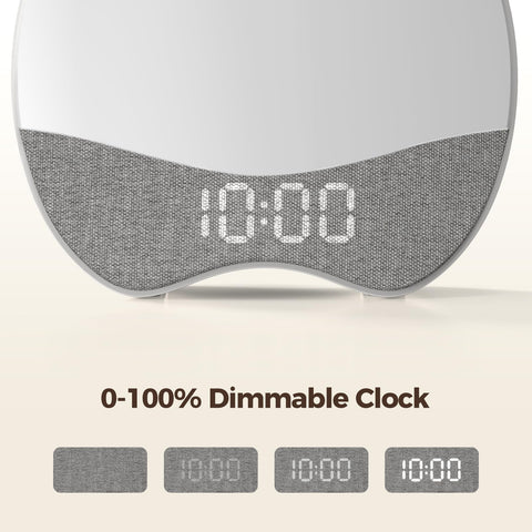 Welgo Ok to Wake child-friendly rounded clock design for kids.