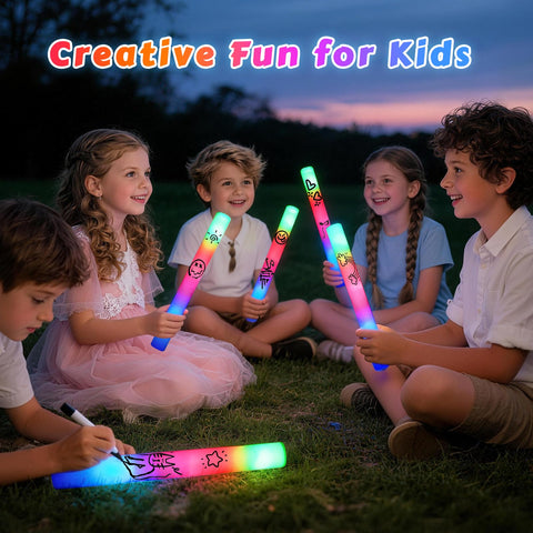 wellent foam glow sticks in alternating flash for dynamic lighting effects