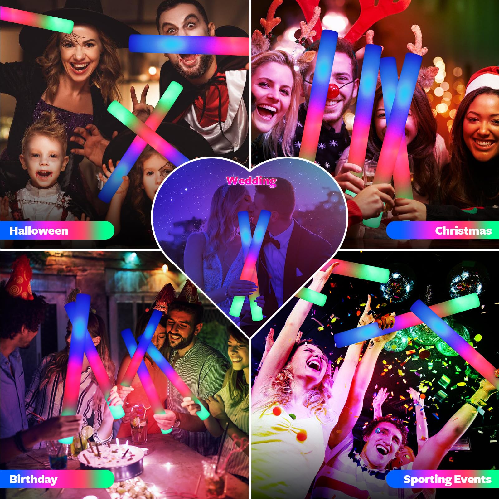 Wellent neon glow sticks bulk used to decorate a wedding
