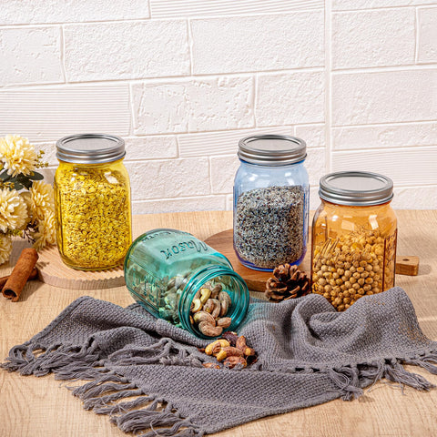 WELLIFE decorative colored jar offers vibrant accents for stylish kitchen decor.