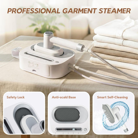 WellMall steamer with 1100ml detachable tank for long sessions