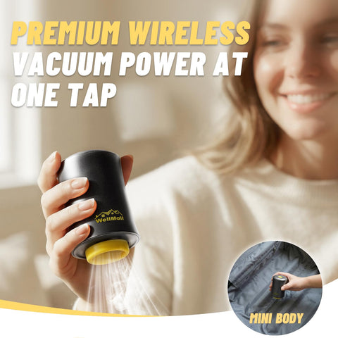 WellMall large vacuum bag opening reveals packing capacity for bulky items.