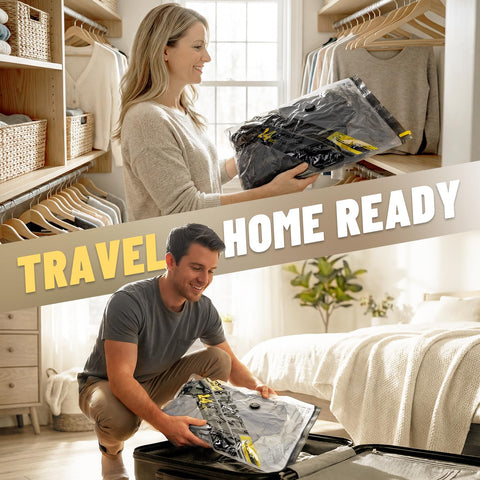 WellMall vacuum bags with crystal-clear window let you check contents at a glance.