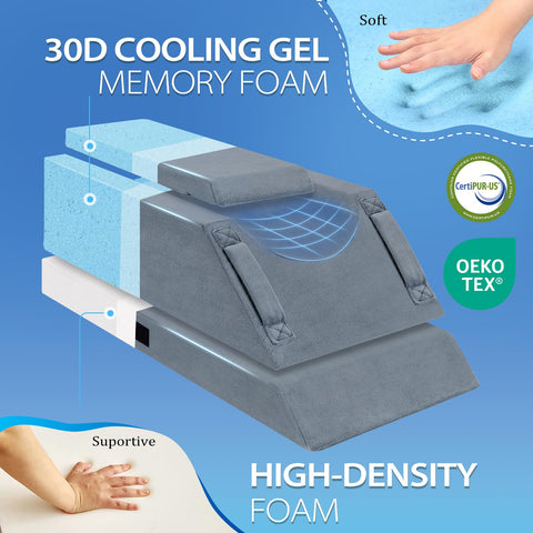 Wellsin memory foam soft support layer cushions with firm base for stability