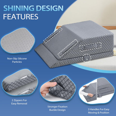 Wellsin non-slip base with buckle keeps pillow in place.