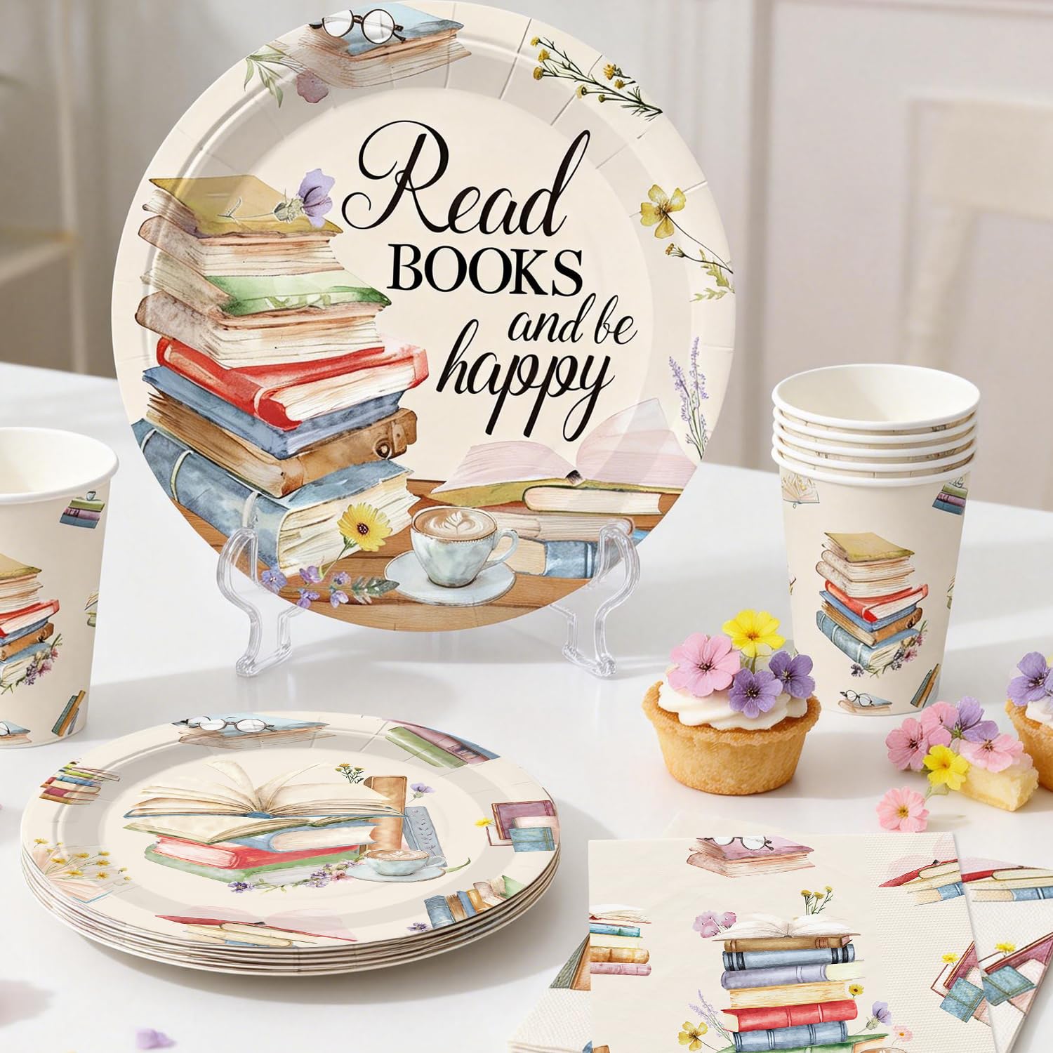Wellspar birthday book plates 7-inch ideal for kids' servings