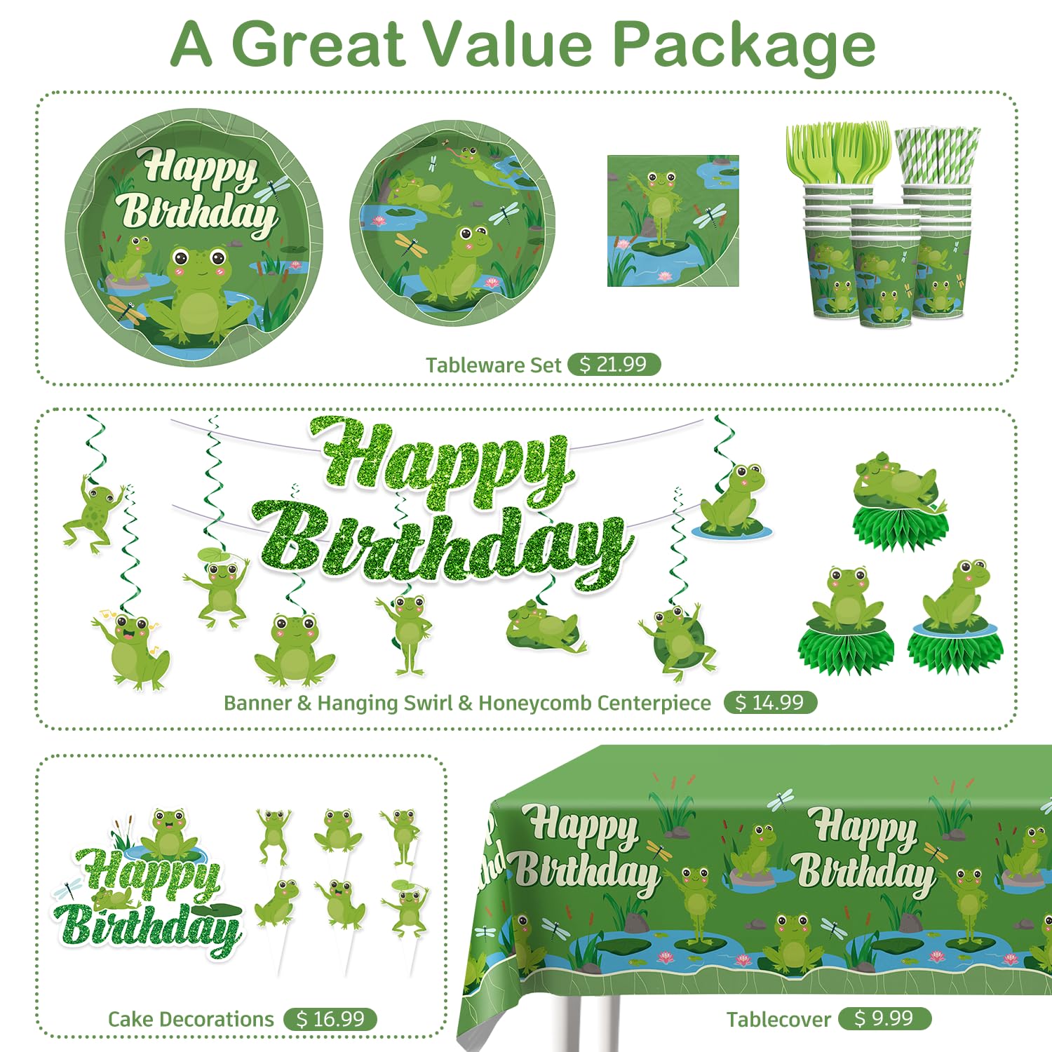 Wellspar frog cake topper sits proudly on treats as a playful centerpiece