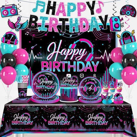 Wellspar karaoke banner for a festive music-themed party setup
