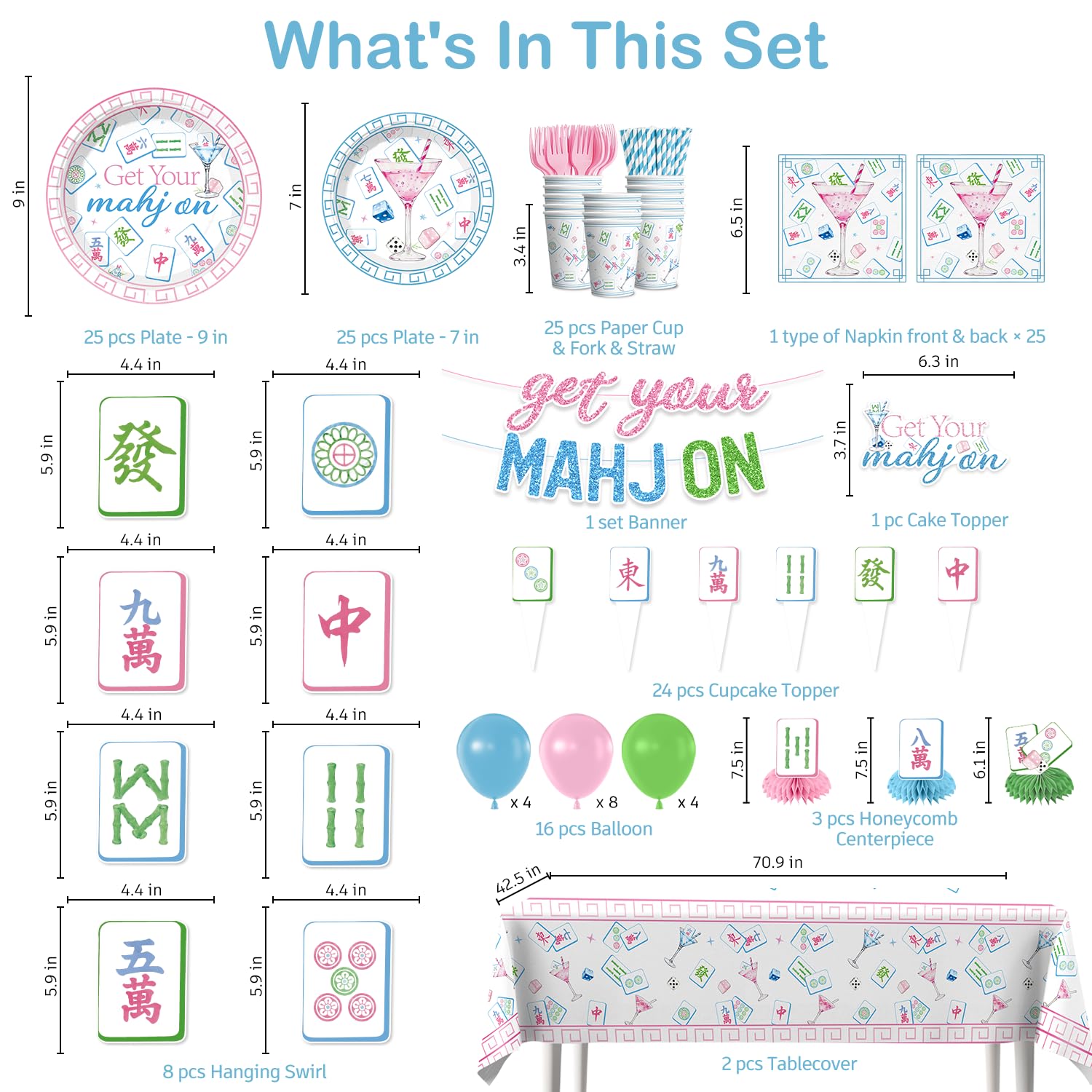 Wellspar pastel balloons add soft color for festive mahjong nights and photos.