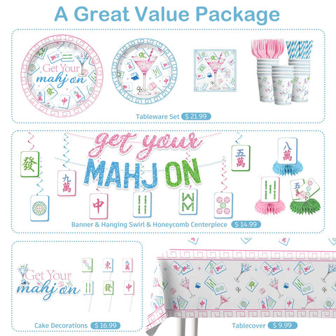 Wellspar pastel tablecloth ties the table together for a polished spread.