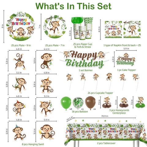 wellspar monkey cake topper as a focal point on the cake, adding charm.