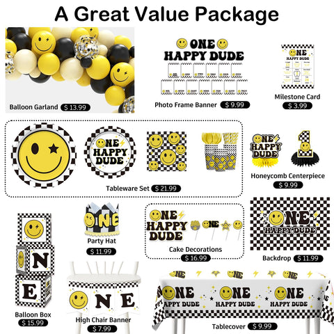Wellspar One Happy Dude napkins, 20-pack, for easy cleanup