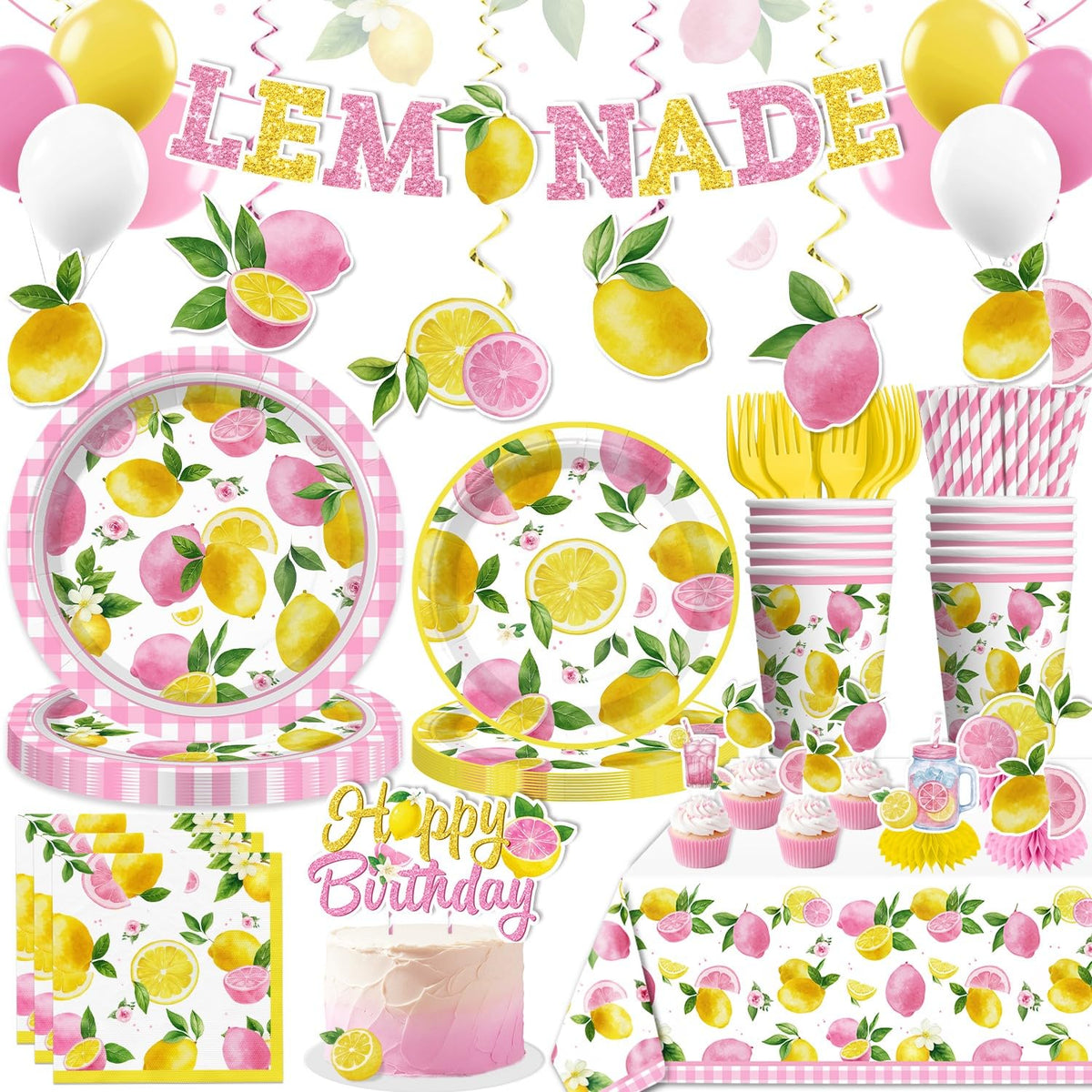 Wellspar pink lemonade plates for festive party tables