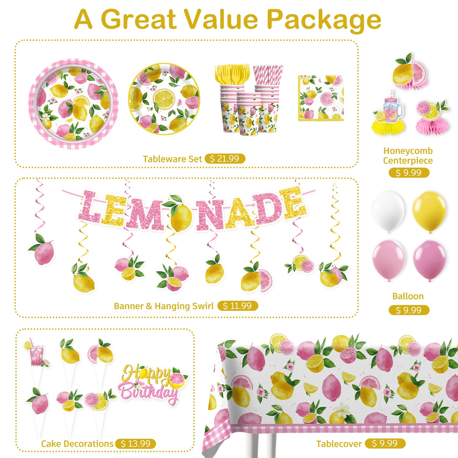 Wellspar pink lemonade tablecloth creates a durable party surface