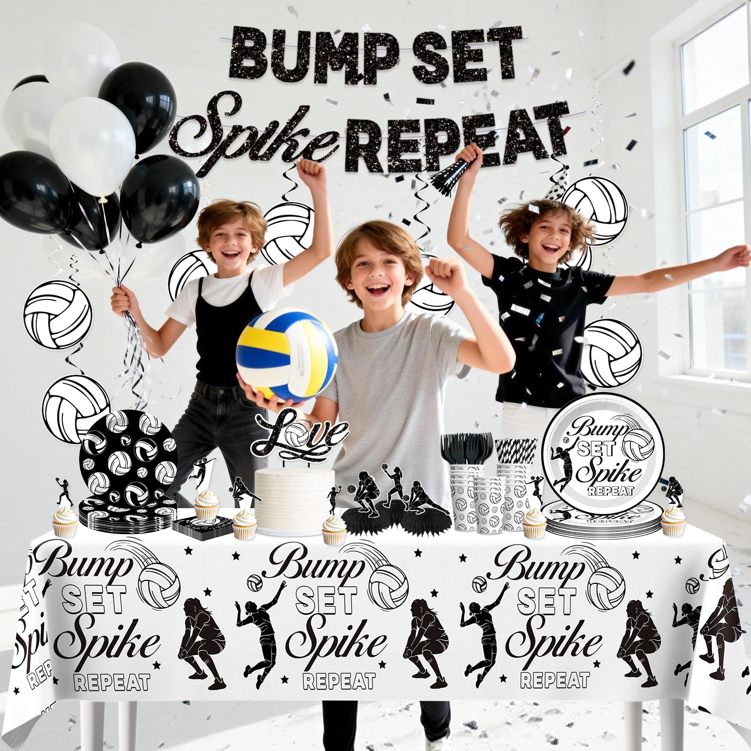 Wellspar volleyball balloons provide festive atmosphere and easy decoration setup.