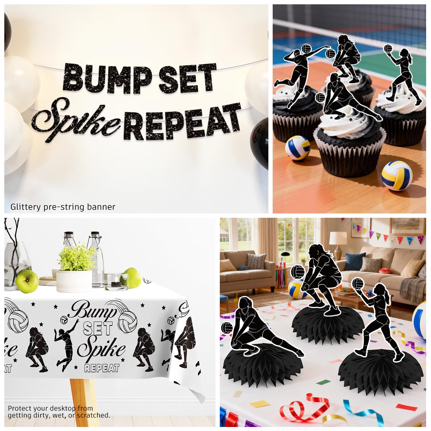 Wellspar volleyball centerpiece pieces elevate table styling with sporty accents.
