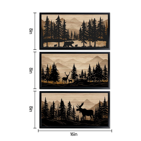 WELMECO Rustic-frame wall art adds dramatic contrast to neutrals.