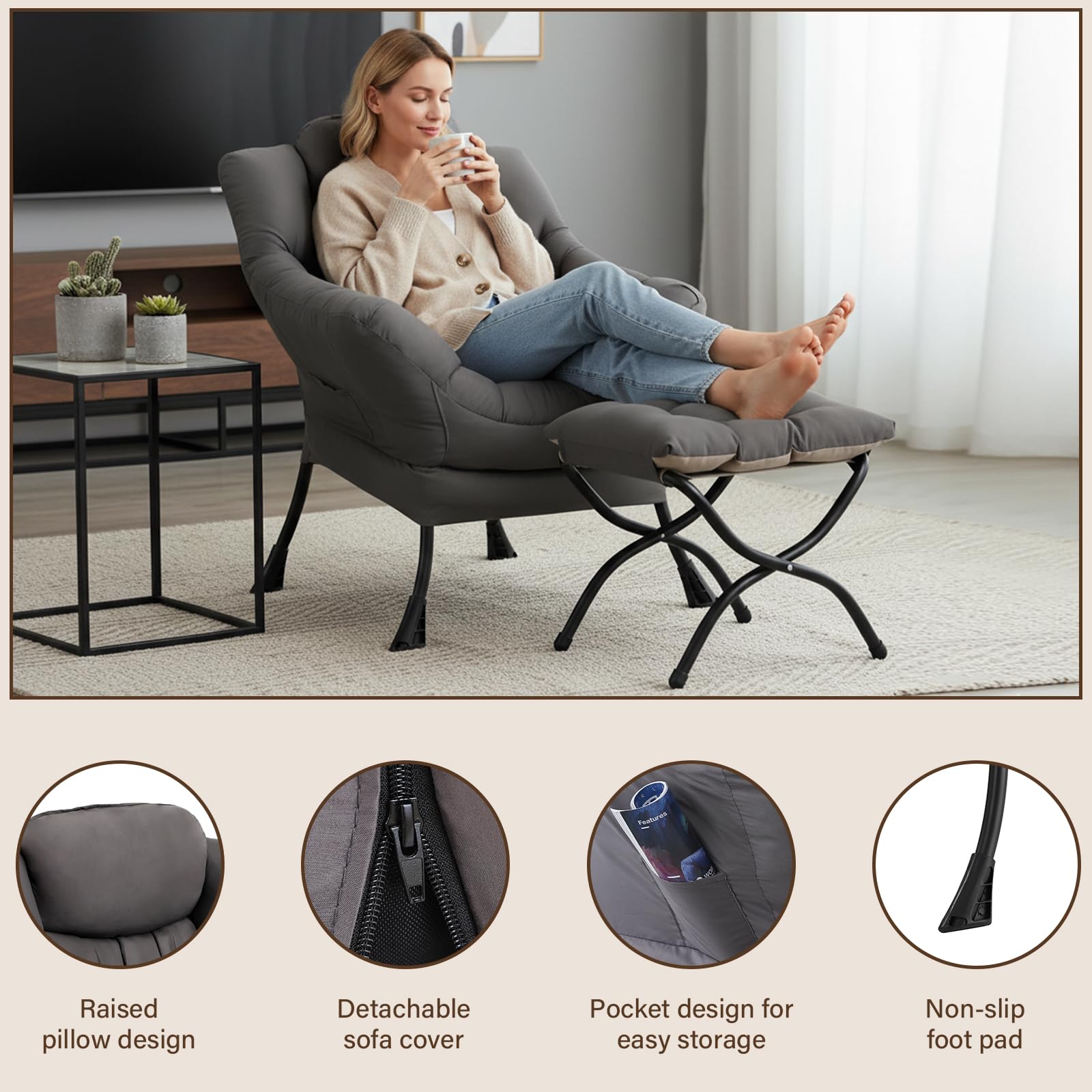 Welnow ergonomic backrest provides natural spine support during reading