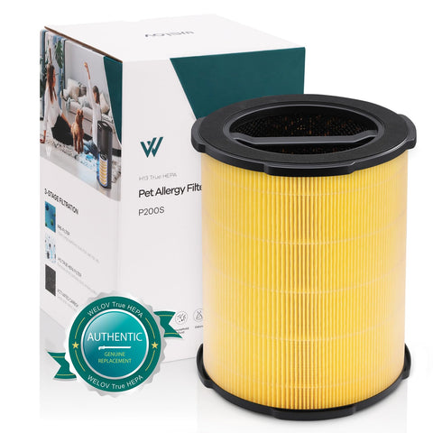 WELOV P200S filter for pet hair captures fur and reduces mess on furniture