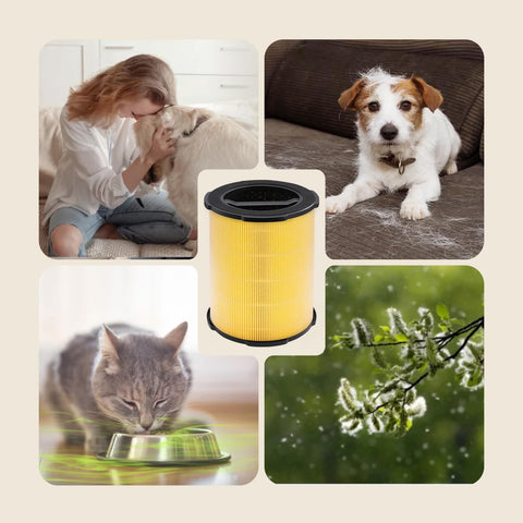 WELOV P200S ultra-fine pre-filter captures large particles like pet hair