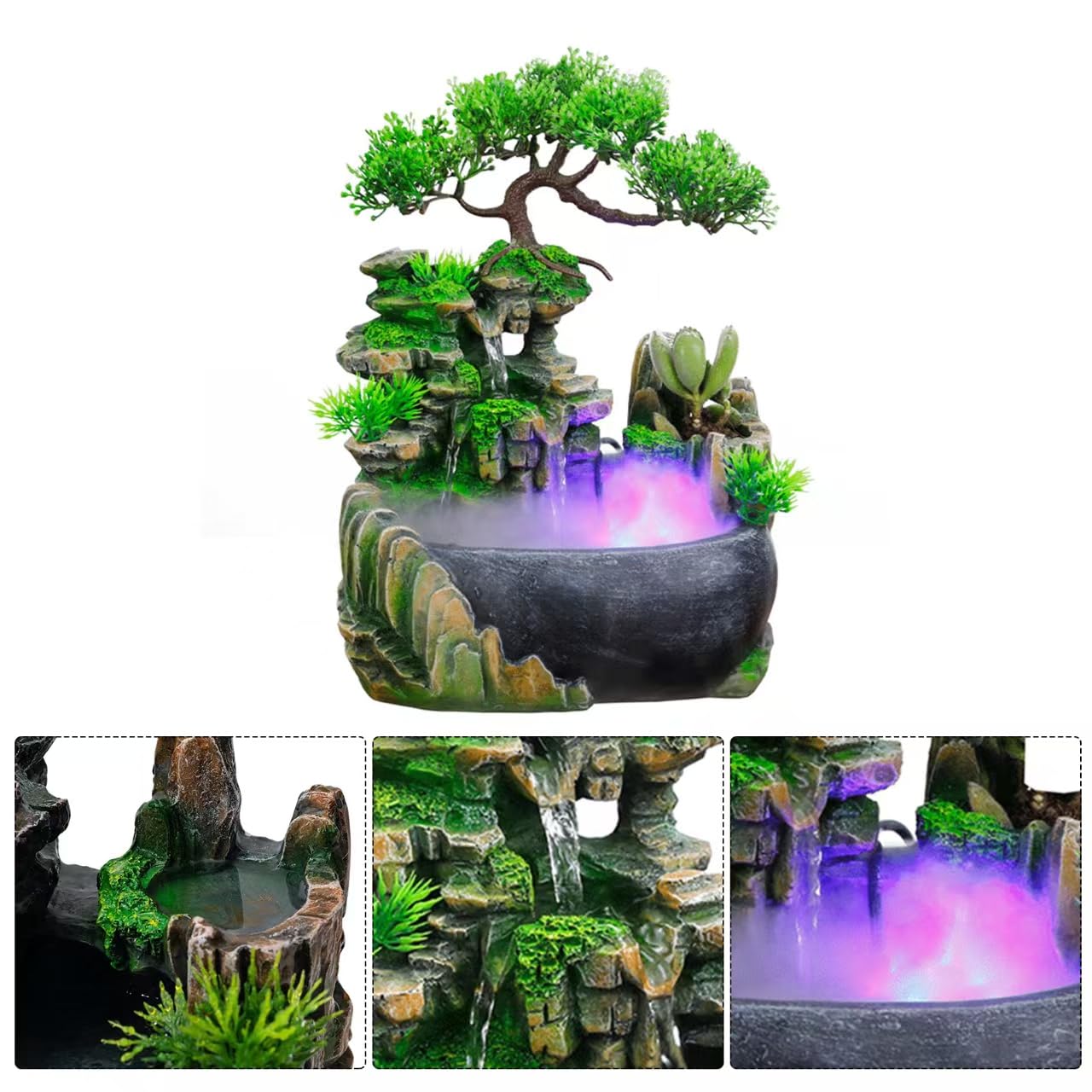 WEMAKMAK rockery-bonsai-design close-up showcases natural scenery to reduce visual stress.